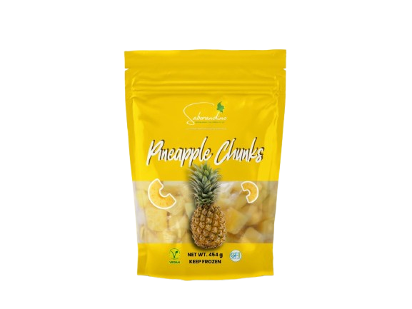 Doypack; Frozen honey gold pineapple Chunks – 454 g (1 lb)