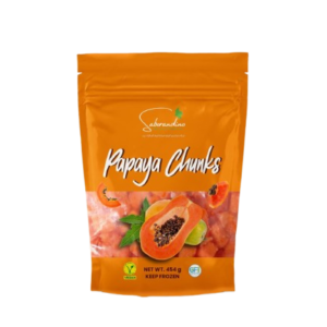 Doypack; Frozen Papaya Chunks – 454 g (1 lb)
